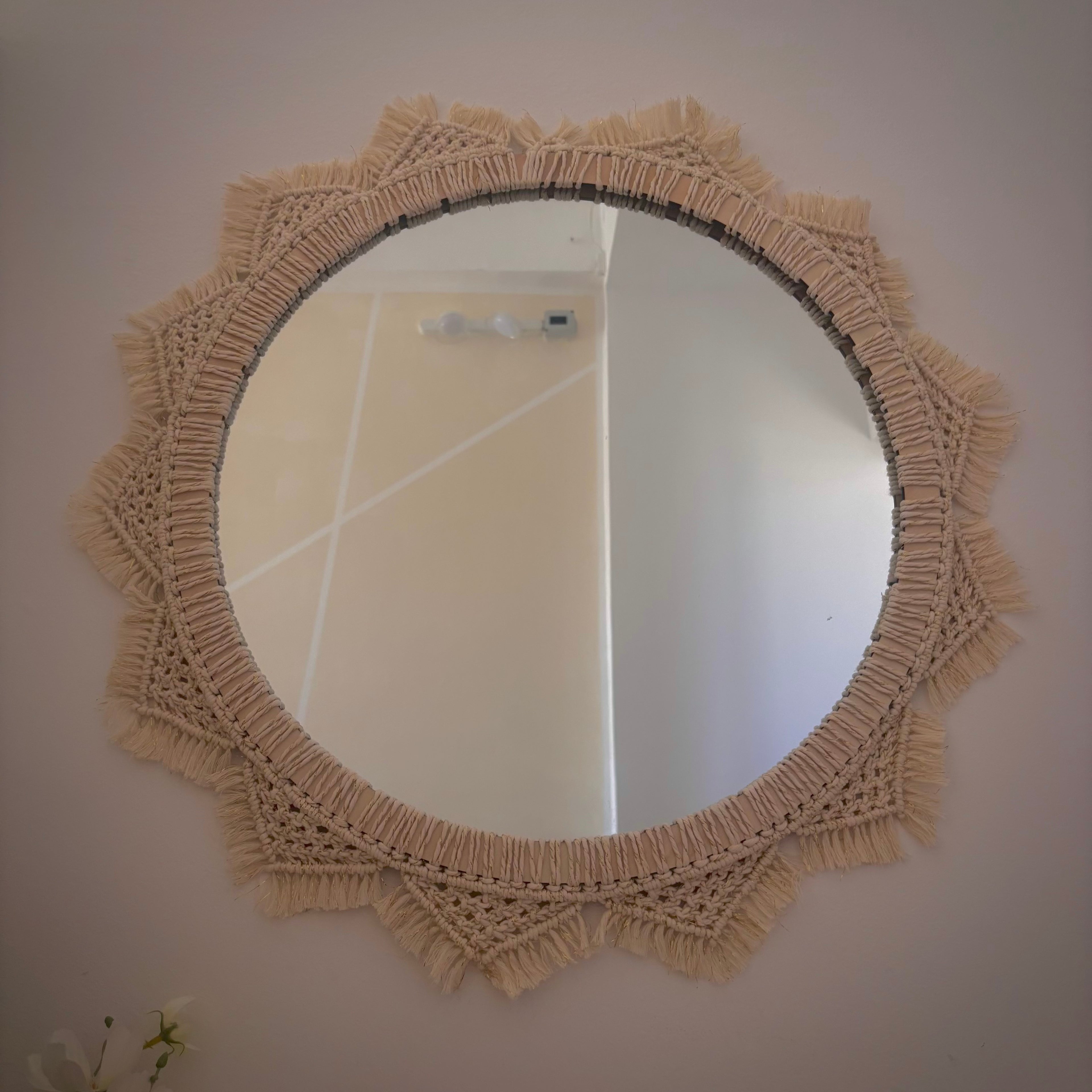 Specchio in macramè