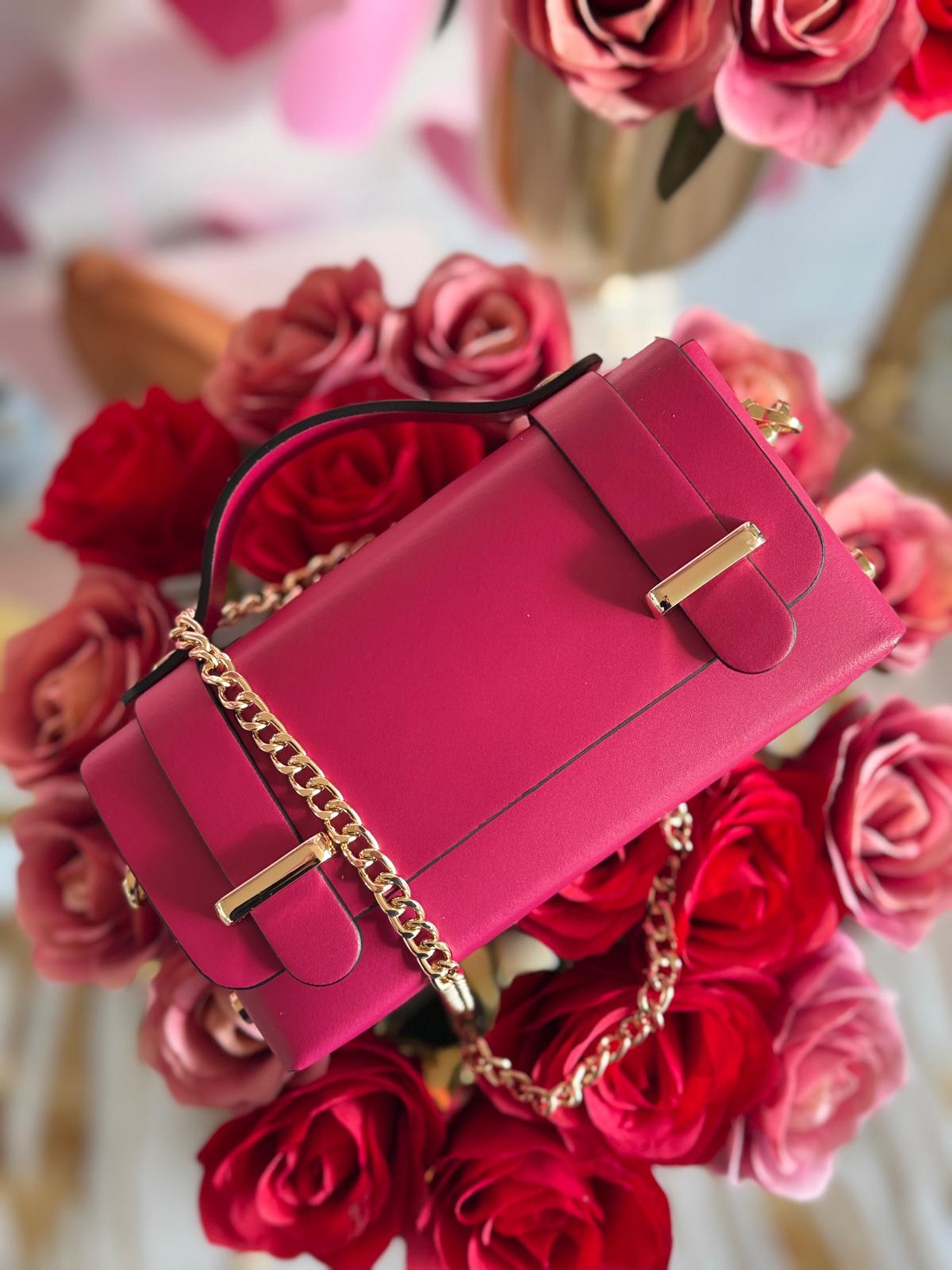 Borsa Baguette vinaccia vera pelle