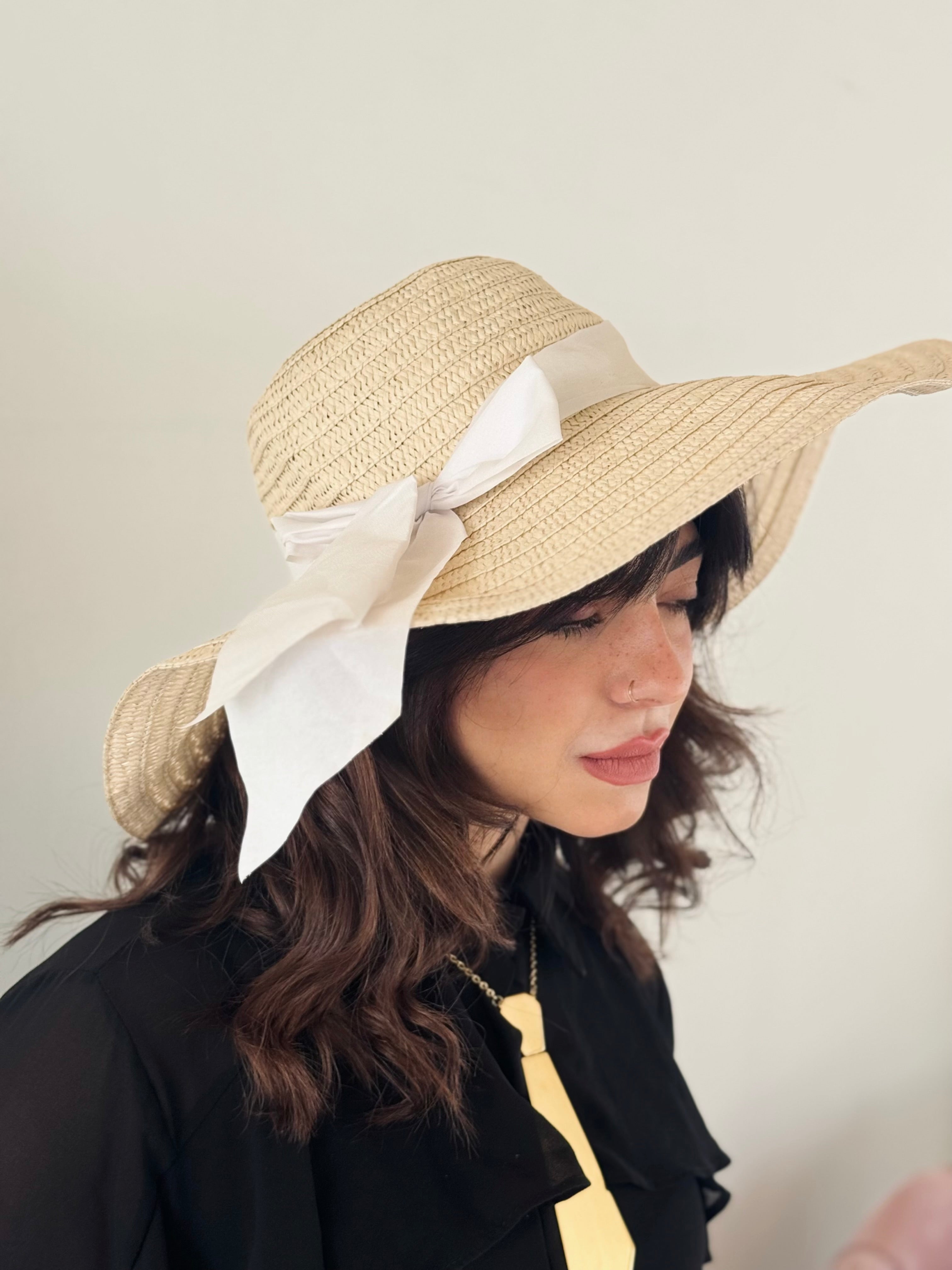 Cappello banda larga bianco
