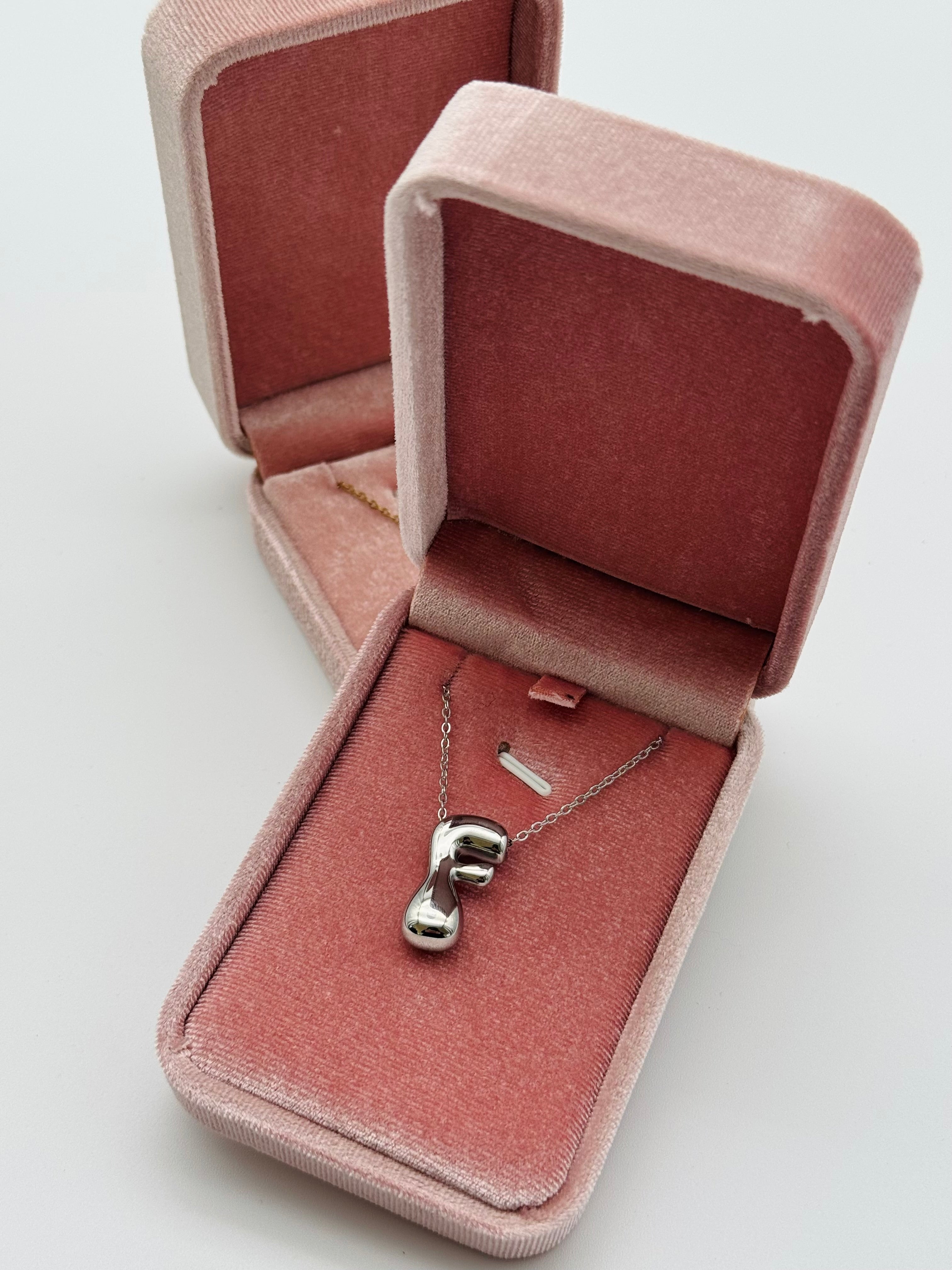 Collana Iniziale “F” Acciaio Inox