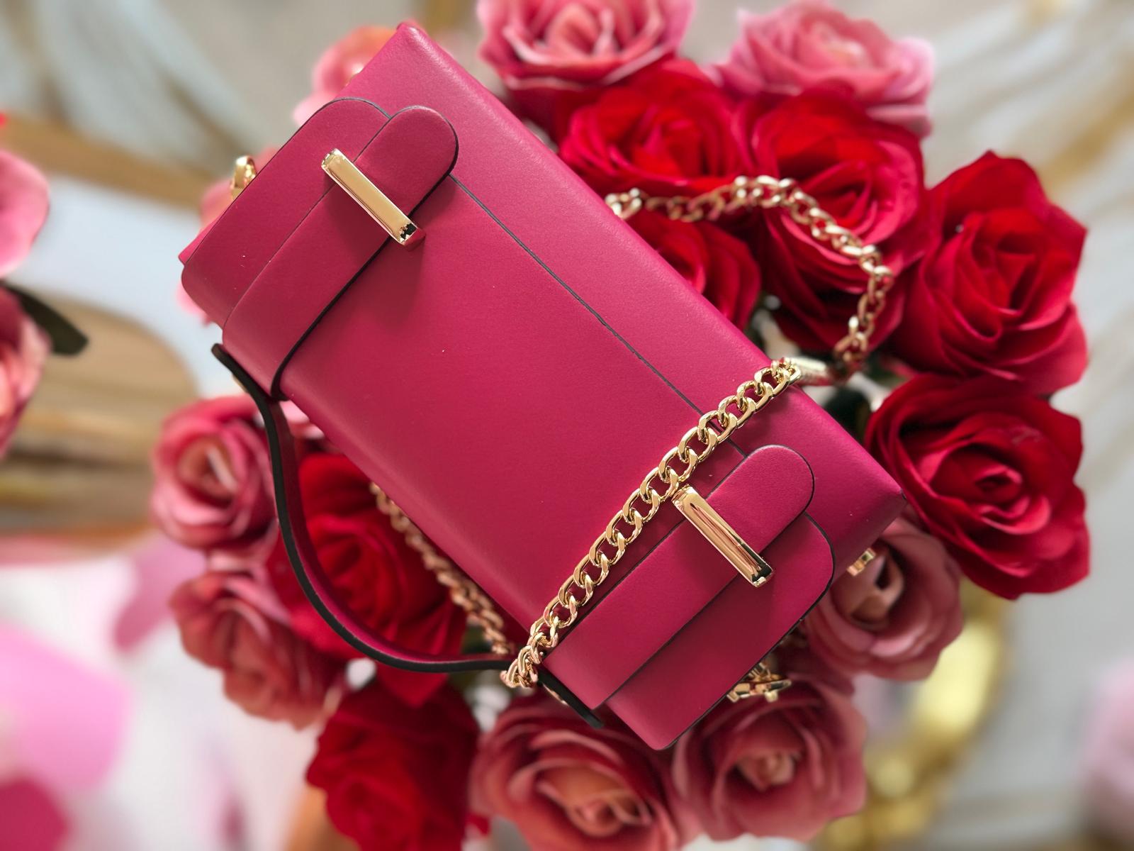 Borsa Baguette vinaccia vera pelle