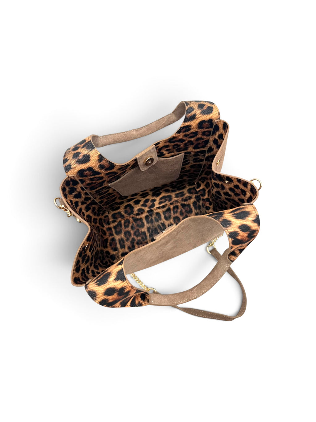 SHOPPER SUEDE interno leopardato