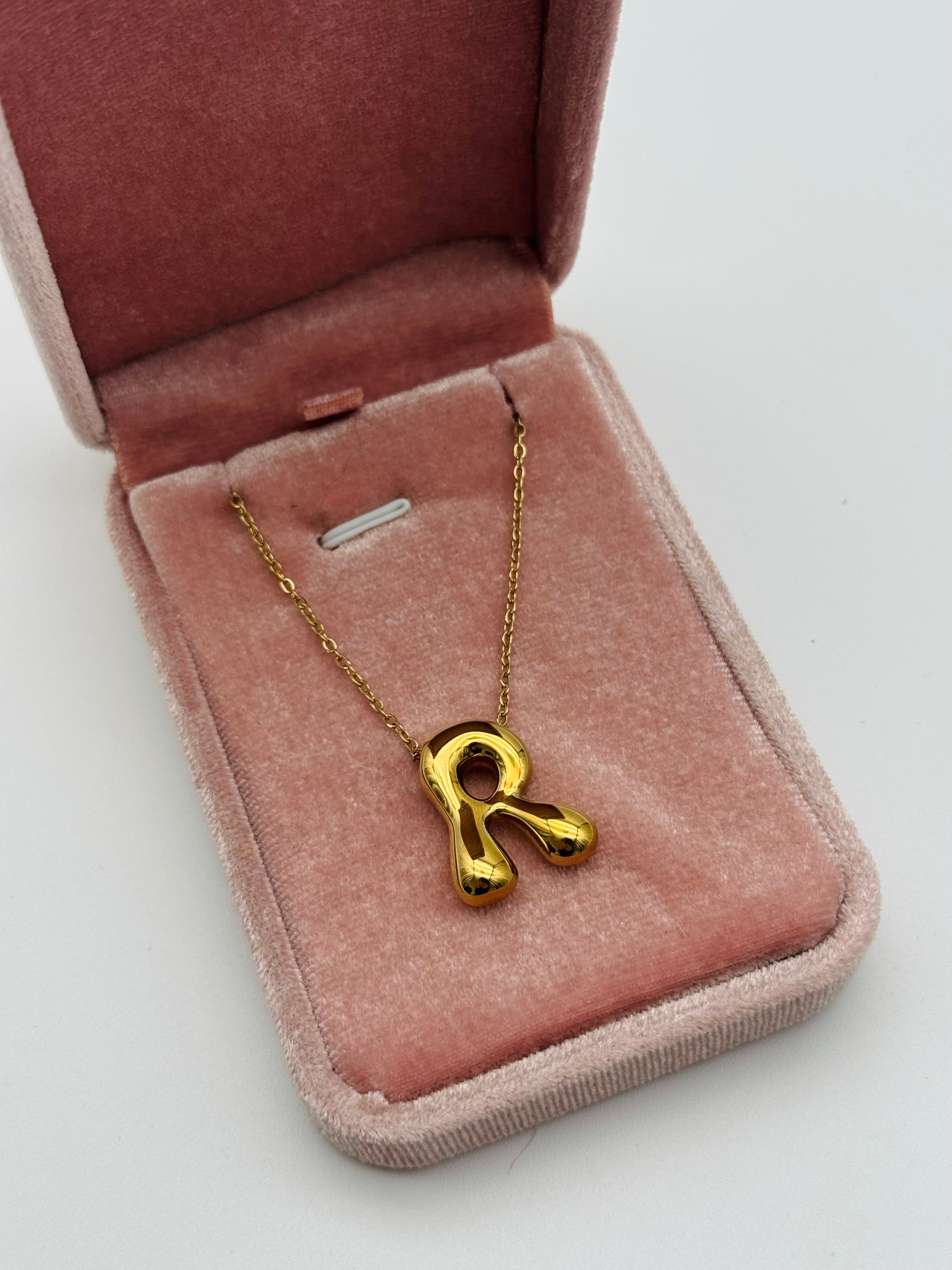 Collana Iniziale “R” Acciaio Inox