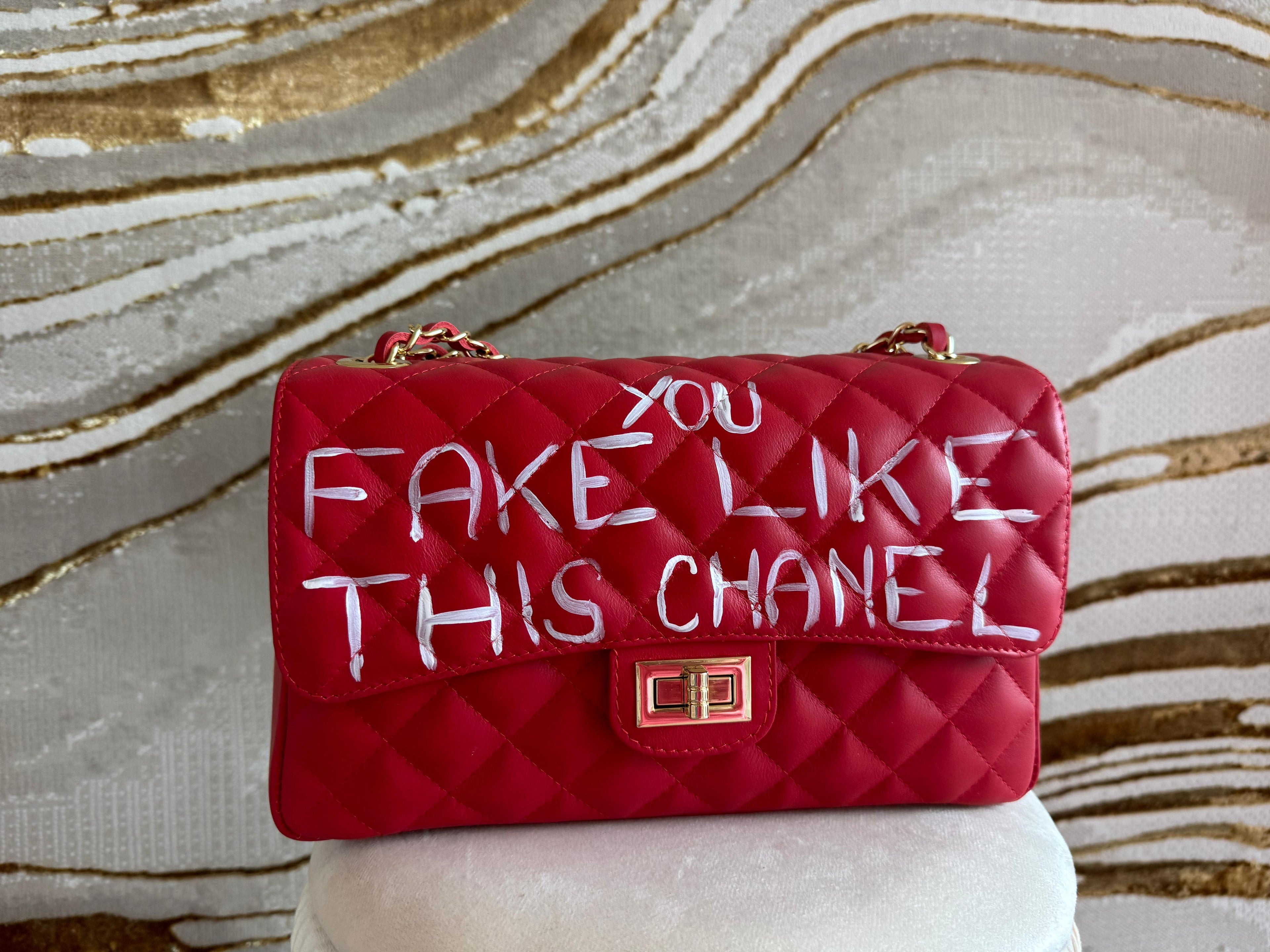 You fake like this CC bag RED