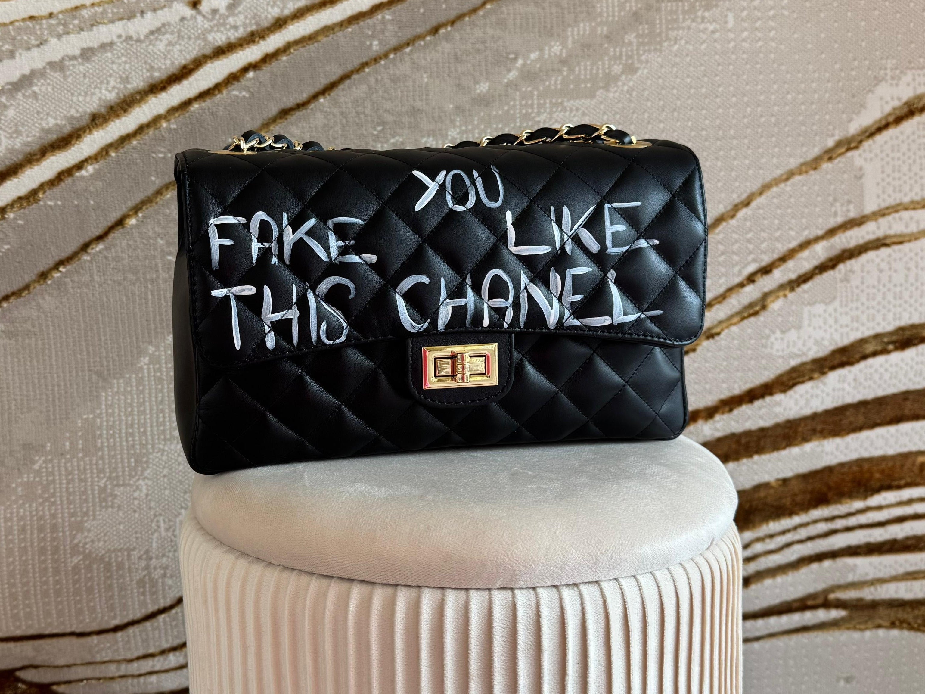 You fake like this CC bag BLACK