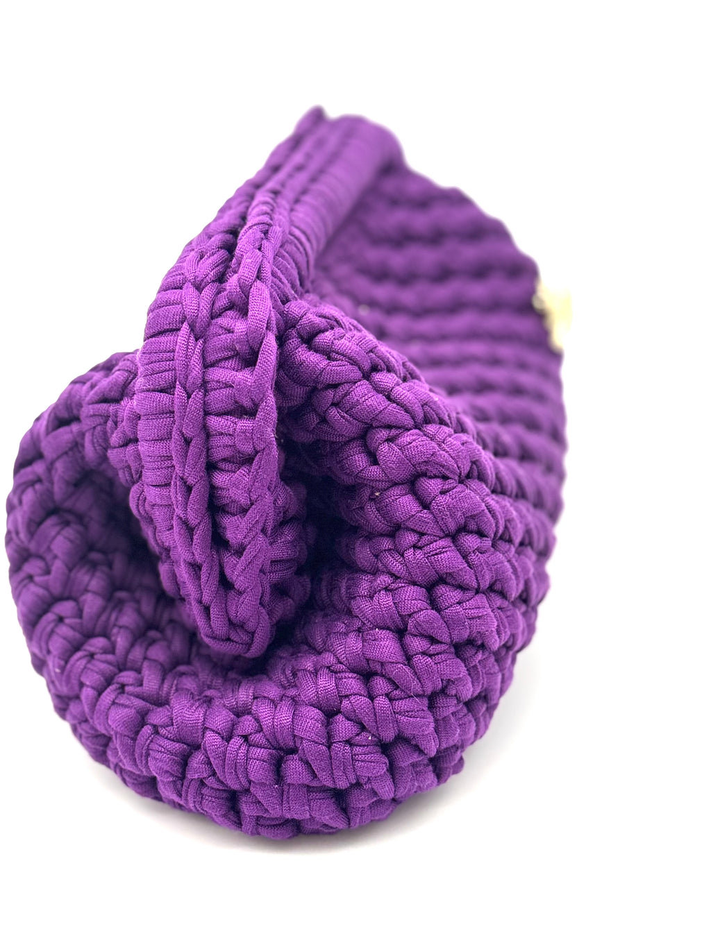 Clutch viola con fodera cerchi