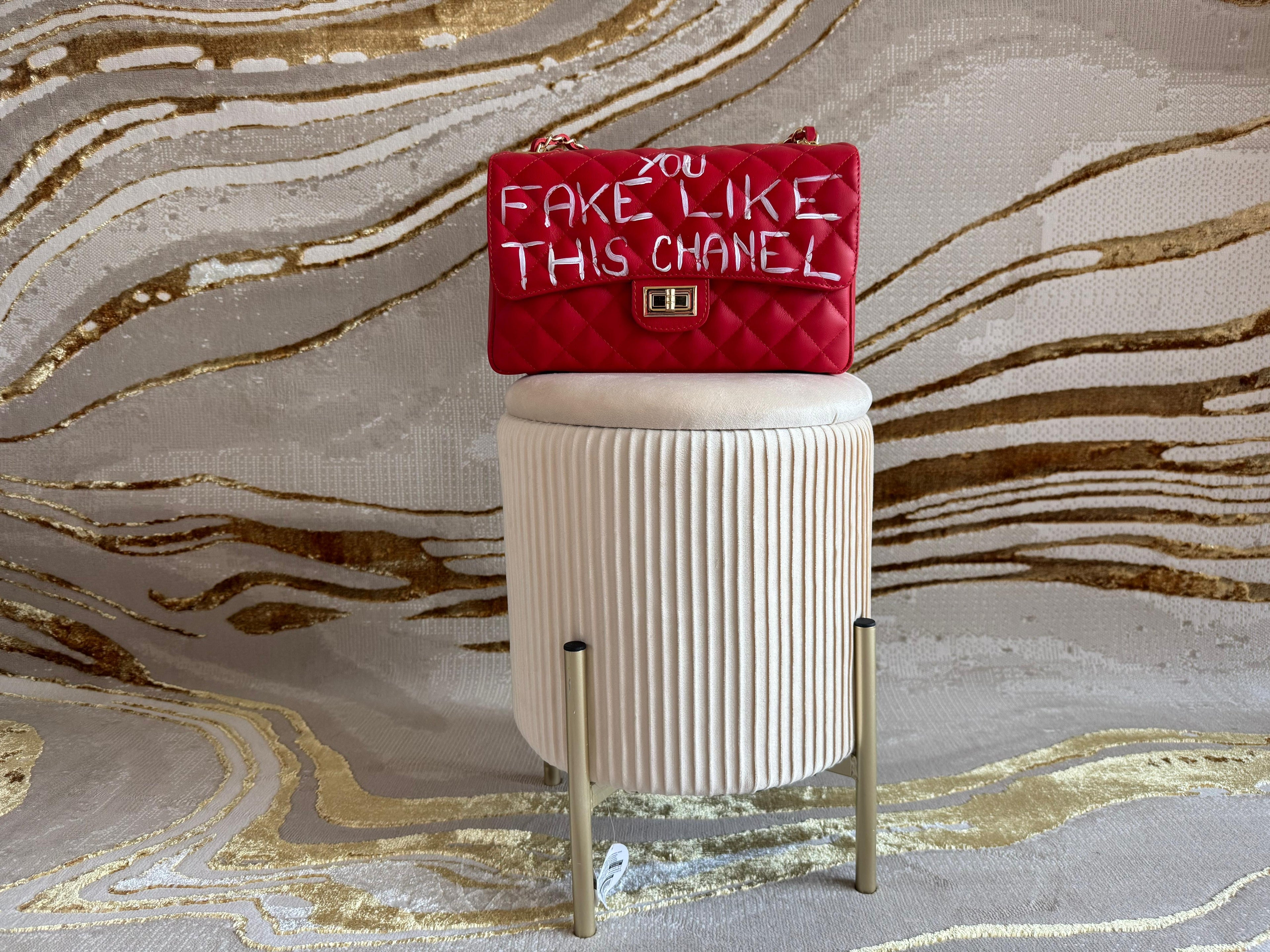 You fake like this CC bag RED