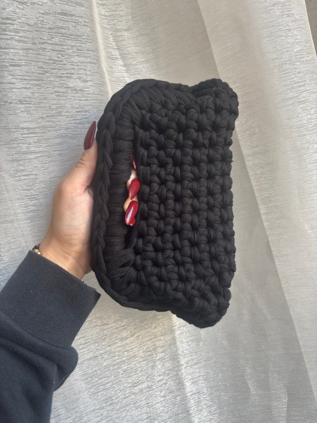 Clutch nera misura media 20 cm