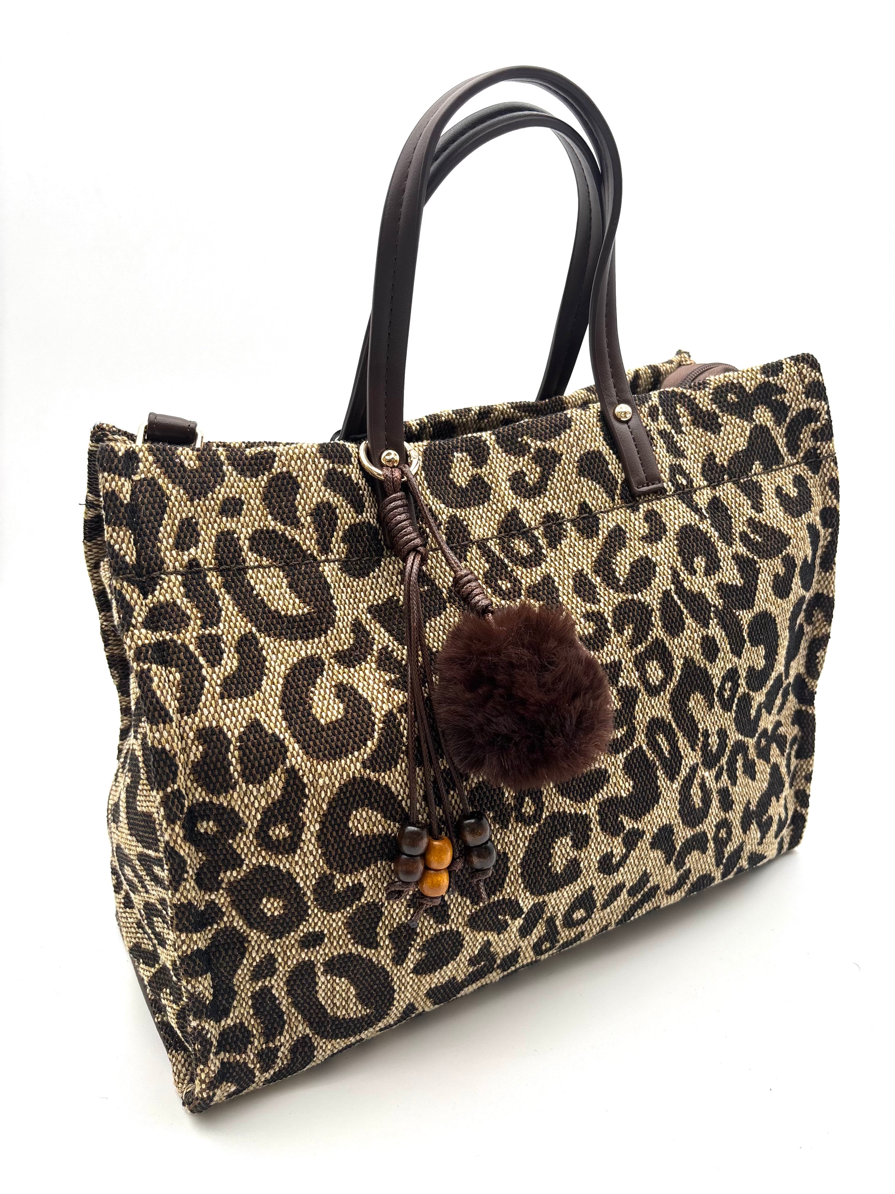 BORSA SQUADRATA leopardata