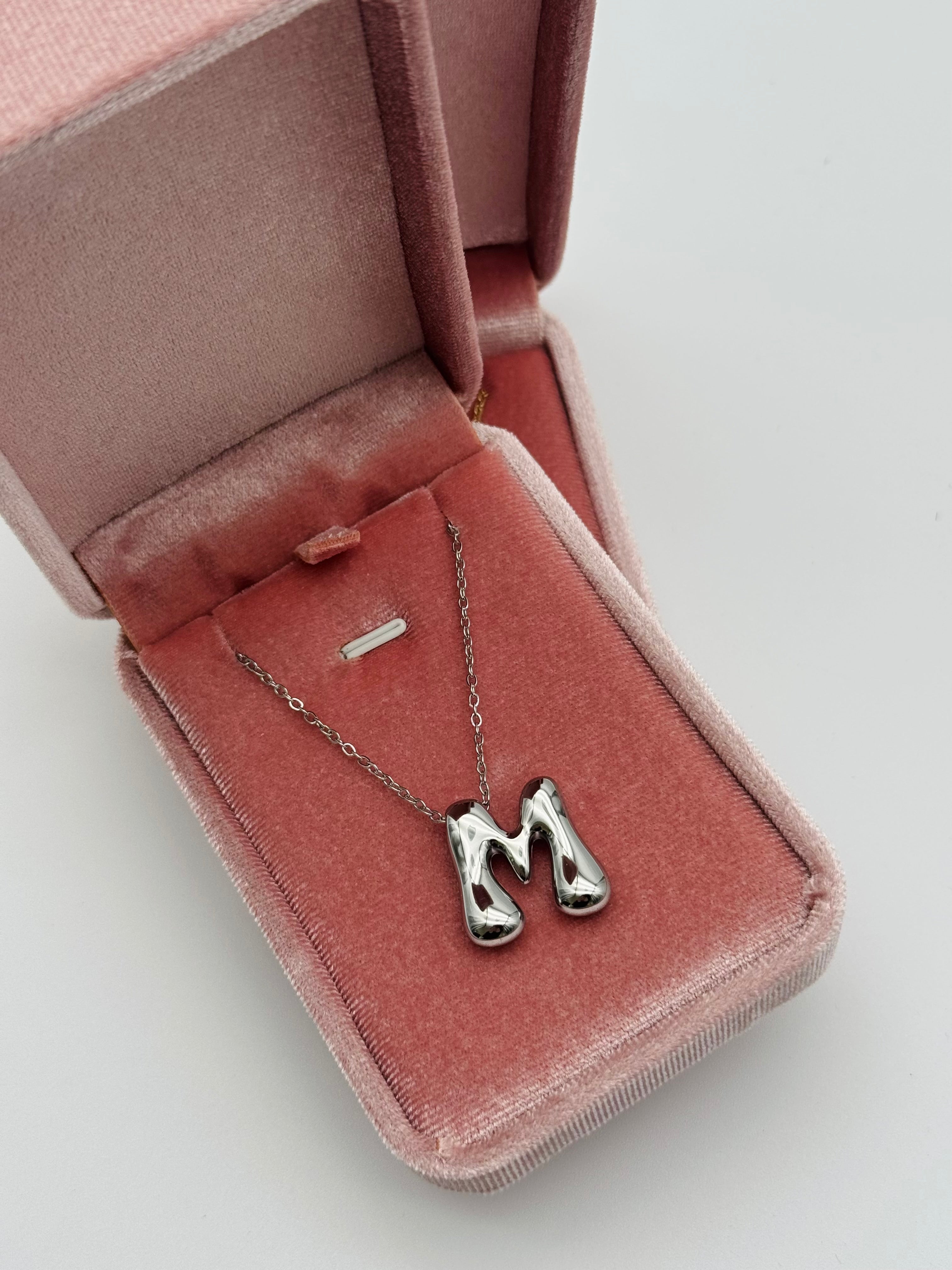 Collana Iniziale “M” Acciaio Inox