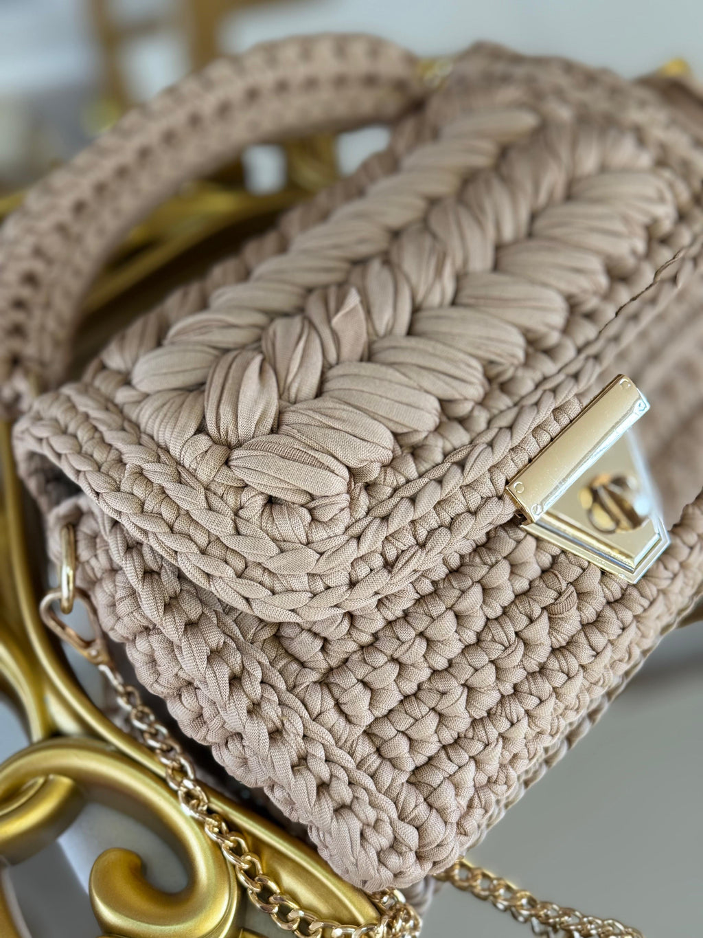 Triangle uncinetto tortora