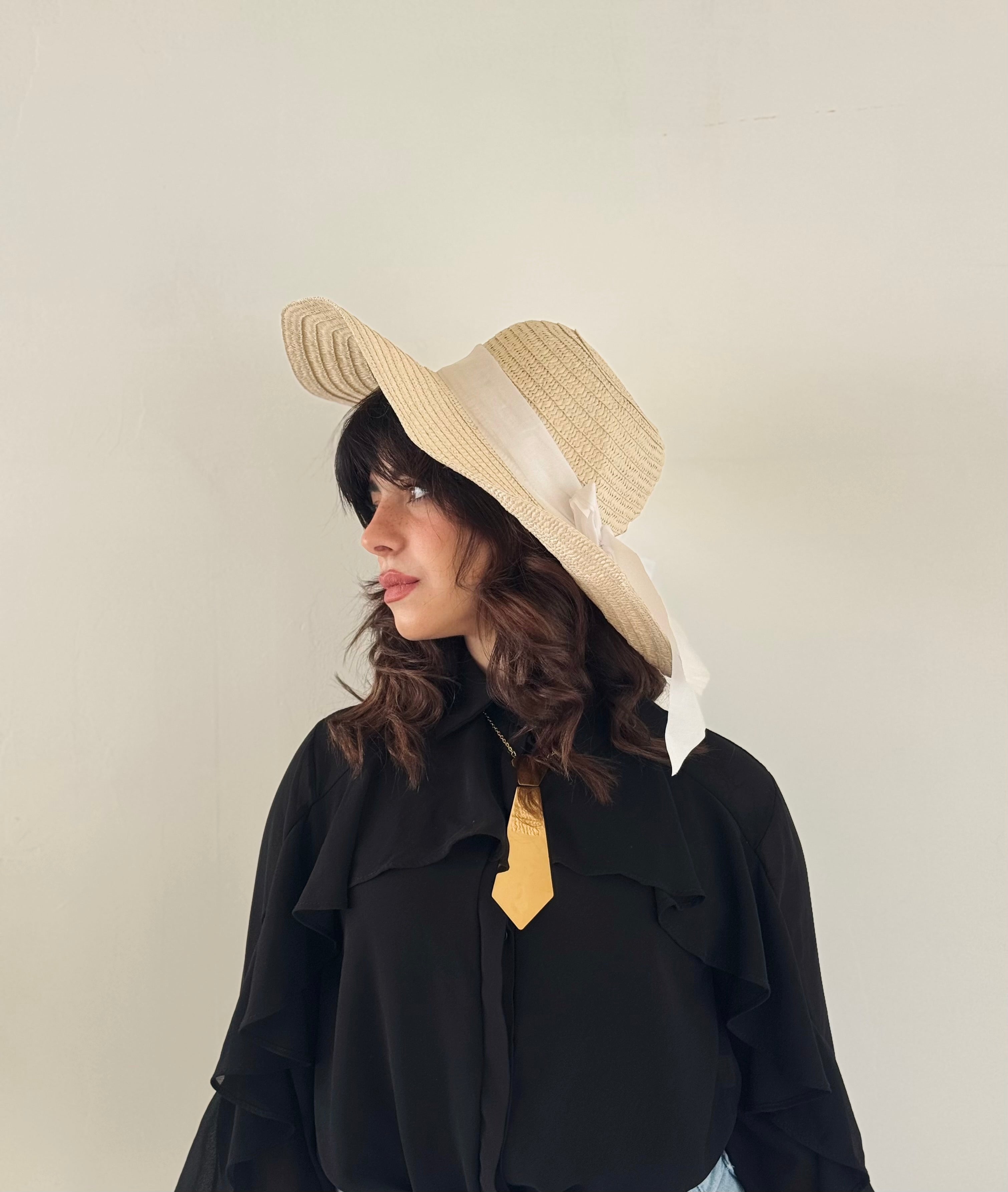 Cappello banda larga bianco