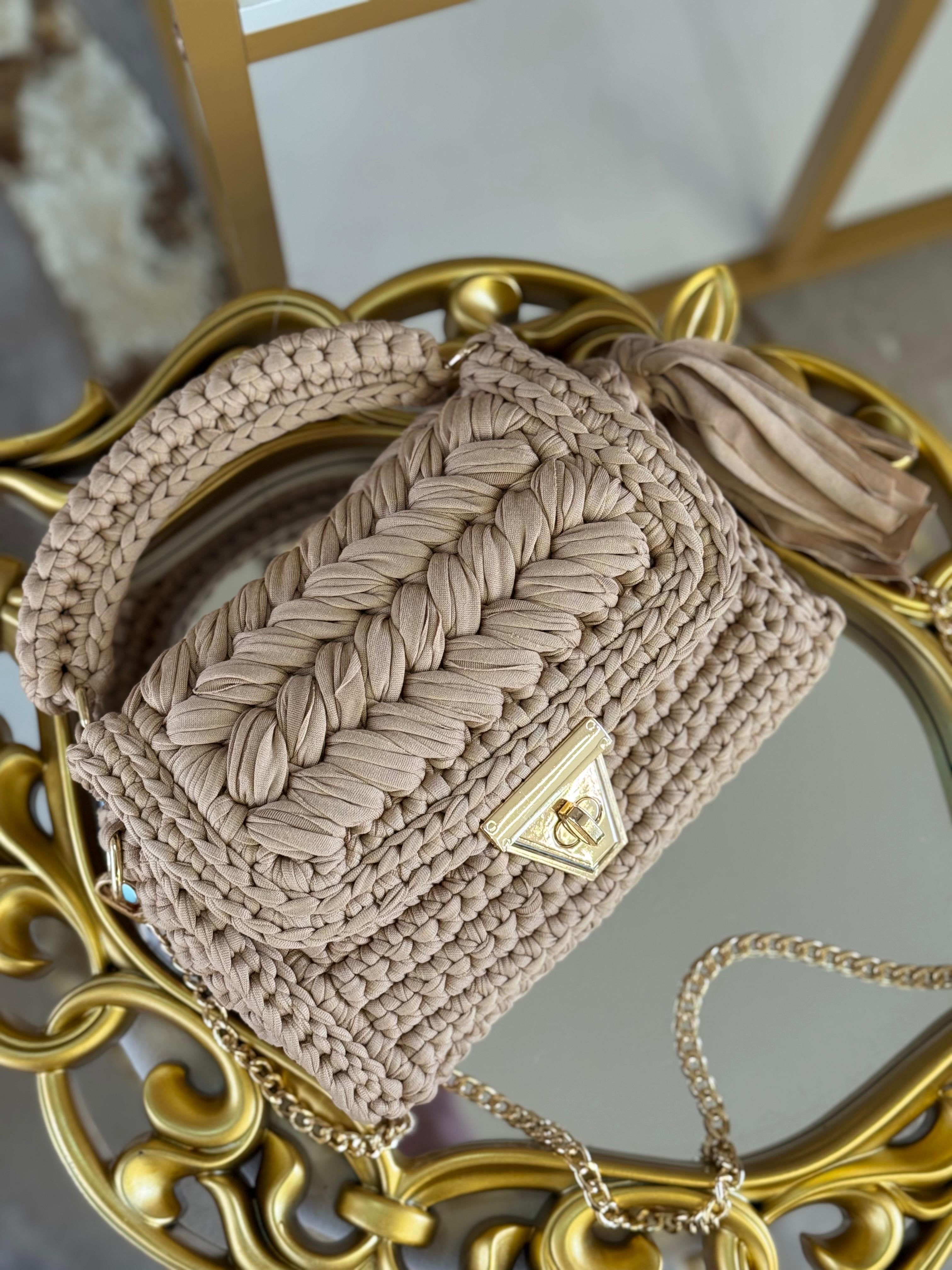 Triangle uncinetto tortora