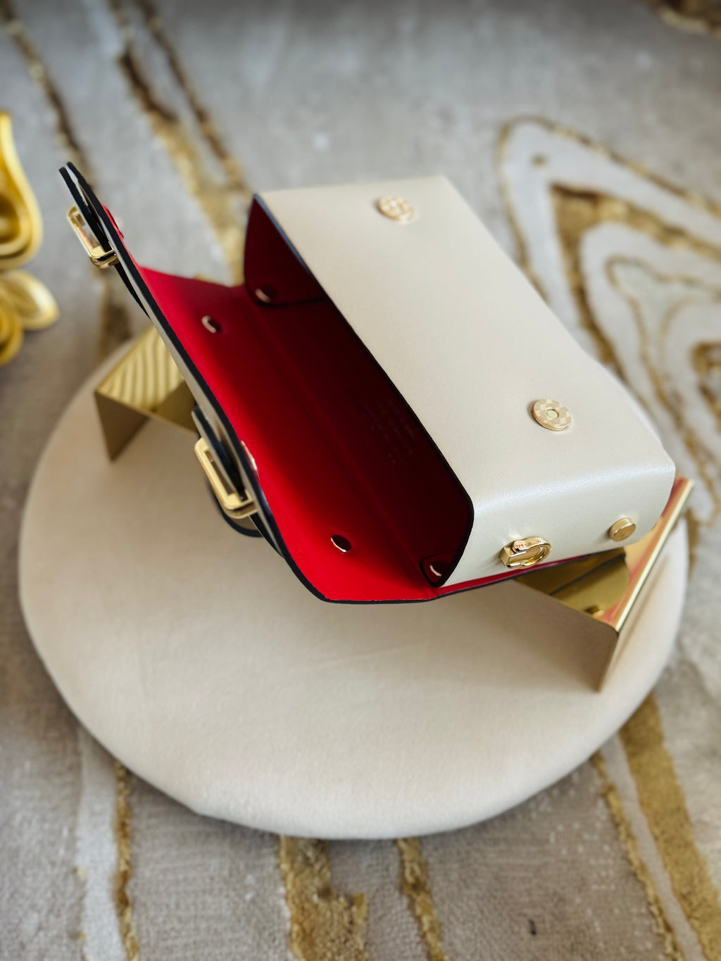 Borsa Baguette beige in vera pelle