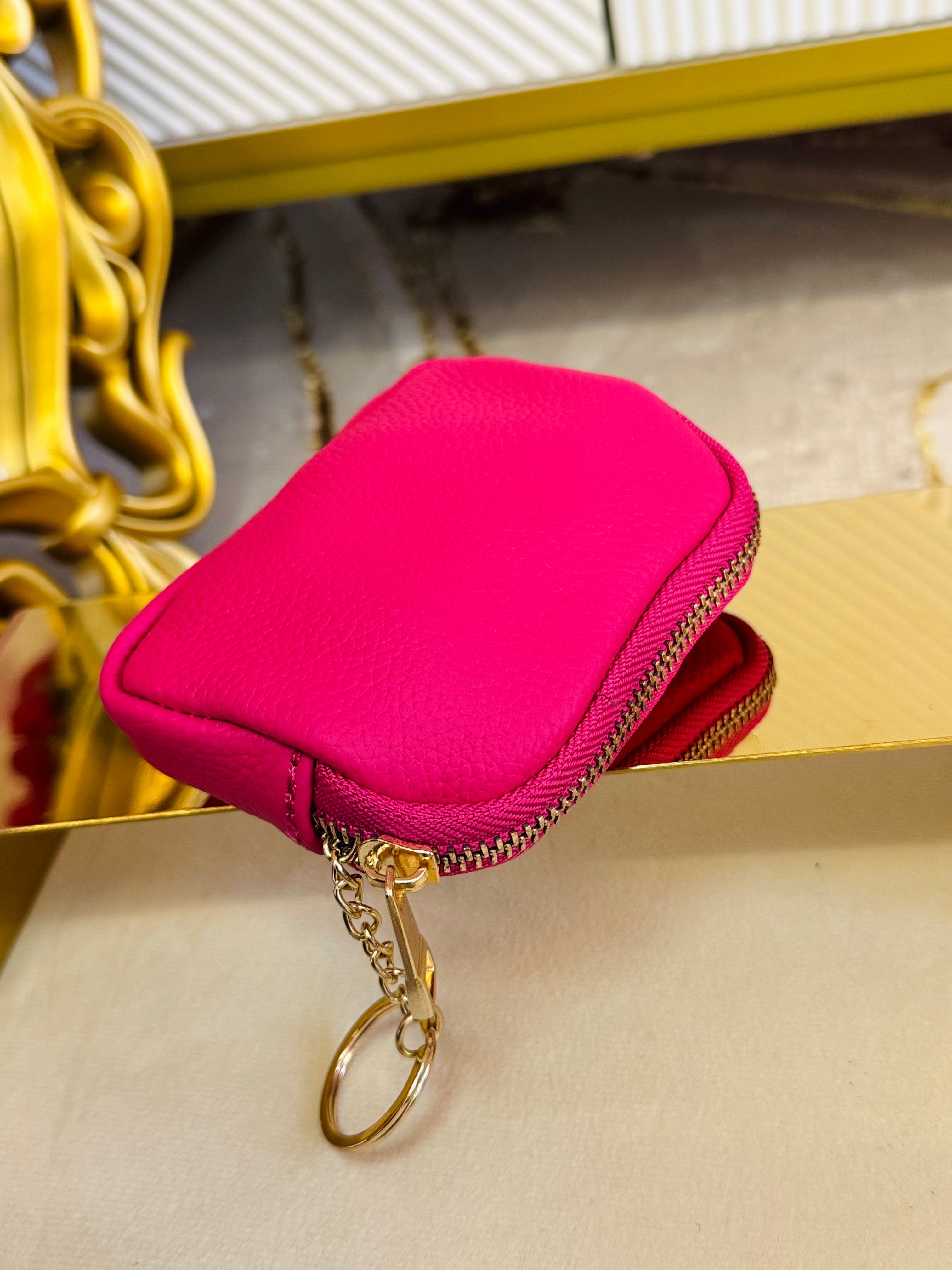 Porta carte/monete in vera pelle