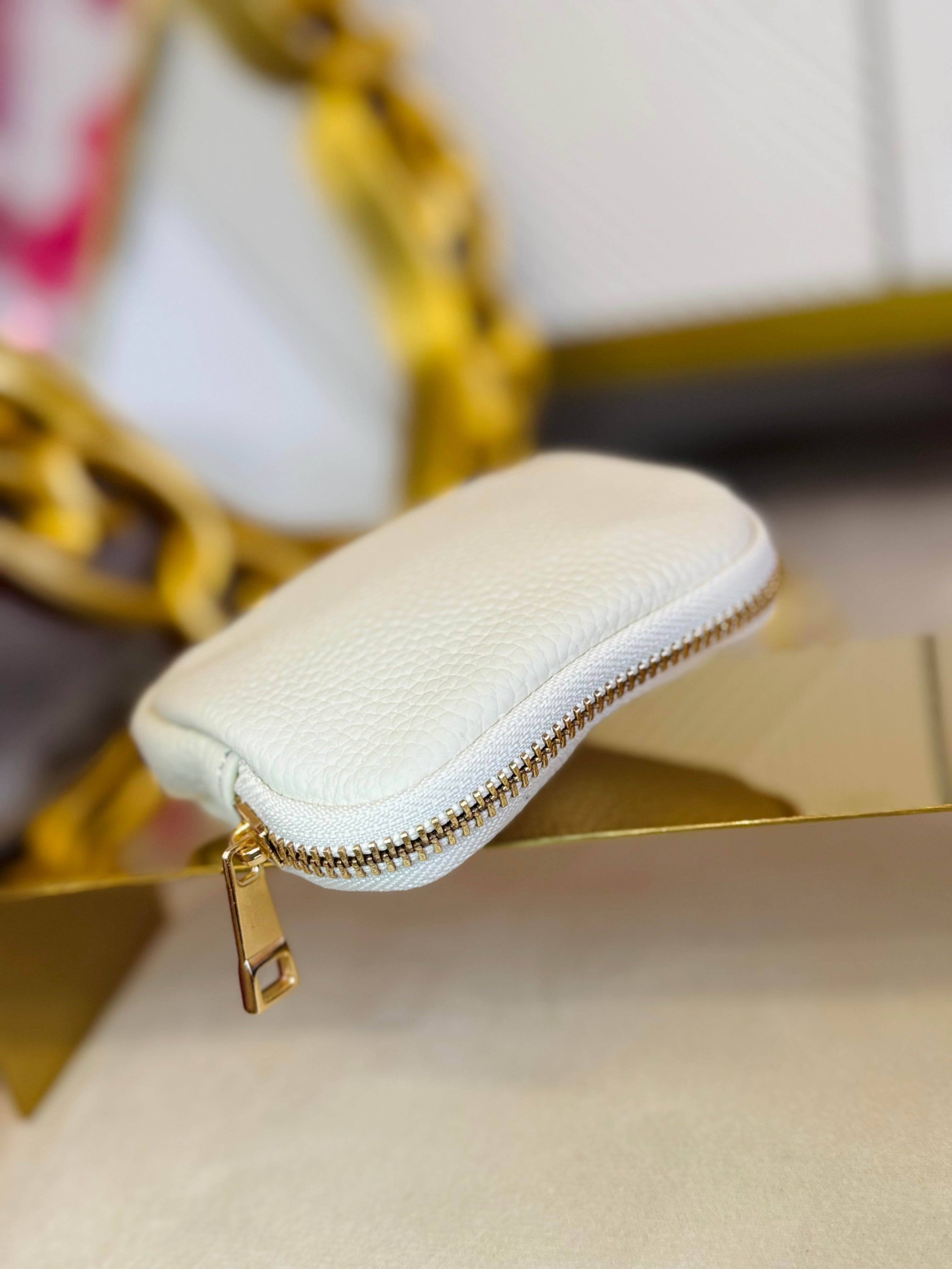 Porta carte/monete in vera pelle